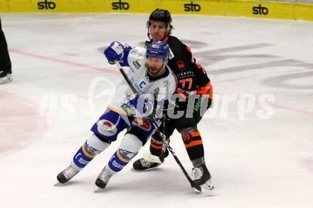 EBEL. Eishockey Bundesliga. VSV gegen Moser Medical Graz99ers.  Jerry Pollastrone,  (VSV), Philipp Lindner (Graz). Villach, am 5.1.2021.
Foto: Kuess
www.qspictures.net
---
pressefotos, pressefotografie, kuess, qs, qspictures, sport, bild, bilder, bilddatenbank
