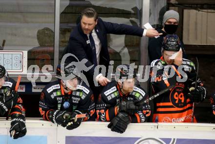 EBEL. Eishockey Bundesliga. VSV gegen Moser Medical Graz99ers. Trainer Jens Gustafsson (Graz). Villach, am 5.1.2021.
Foto: Kuess
www.qspictures.net
---
pressefotos, pressefotografie, kuess, qs, qspictures, sport, bild, bilder, bilddatenbank