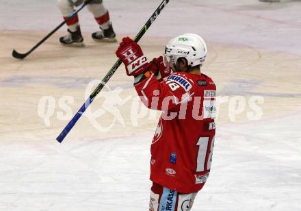 EBEL. Eishockey Bundesliga. KAC gegen	Bratislava Capitals. Torjubel Thomas Koch (KAC). Klagenfurt, am 10.1.2021.
Foto: Kuess
www.qspictures.net

---
pressefotos, pressefotografie, kuess, qs, qspictures, sport, bild, bilder, bilddatenbank