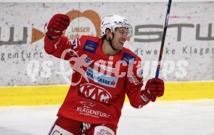 EBEL. Eishockey Bundesliga. KAC gegen	Bratislava Capitals. Torjubel Nicholas Eric Petersen (KAC). Klagenfurt, am 10.1.2021.
Foto: Kuess
www.qspictures.net

---
pressefotos, pressefotografie, kuess, qs, qspictures, sport, bild, bilder, bilddatenbank