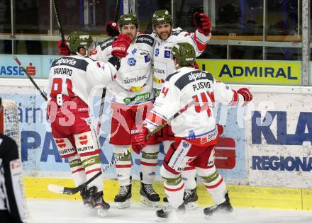 EBEL. Eishockey Bundesliga. KAC gegen	HCB Suedtirol Alperia. Torjubel Daniel Frank  (Bozen). Klagenfurt, am 12.1.2021.
Foto: Kuess
www.qspictures.net

---
pressefotos, pressefotografie, kuess, qs, qspictures, sport, bild, bilder, bilddatenbank