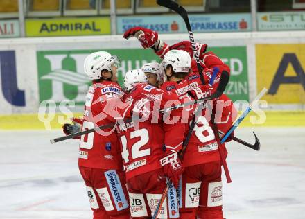 EBEL. Eishockey Bundesliga. KAC gegen	EC Red Bull Salzburg. Torjubel Postma Paul, Koch Thomas, Petersen Nicholas Eric, Ticar Rok, Fraser Matthew (KAC). Klagenfurt, am 15.1.2021.
Foto: Kuess
www.qspictures.net

---
pressefotos, pressefotografie, kuess, qs, qspictures, sport, bild, bilder, bilddatenbank