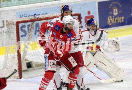 EBEL. Eishockey Bundesliga. KAC gegen	EC Red Bull Salzburg. Ticar Rok (KAC), Joslin Derek (Salzburg). Klagenfurt, am 15.1.2021.
Foto: Kuess
www.qspictures.net

---
pressefotos, pressefotografie, kuess, qs, qspictures, sport, bild, bilder, bilddatenbank