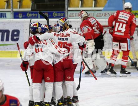 EBEL. Eishockey Bundesliga. KAC gegen	EC Red Bull Salzburg. Torjubel (Salzburg). Klagenfurt, am 15.1.2021.
Foto: Kuess
www.qspictures.net

---
pressefotos, pressefotografie, kuess, qs, qspictures, sport, bild, bilder, bilddatenbank