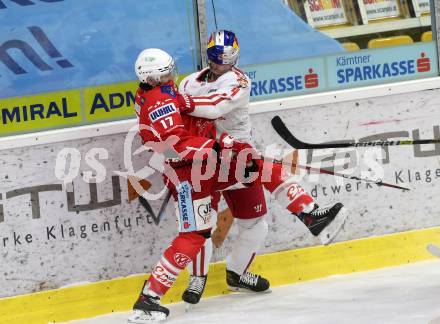EBEL. Eishockey Bundesliga. KAC gegen	EC Red Bull Salzburg. Ganahl Manuel (KAC), Chorney Taylor (Salzburg). Klagenfurt, am 15.1.2021.
Foto: Kuess
www.qspictures.net

---
pressefotos, pressefotografie, kuess, qs, qspictures, sport, bild, bilder, bilddatenbank