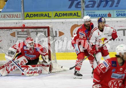 EBEL. Eishockey Bundesliga. KAC gegen	EC Red Bull Salzburg. Schumnig Martin, Dahm Sebastian (KAC), Ortega Austin Ryan (Salzburg). Klagenfurt, am 15.1.2021.
Foto: Kuess
www.qspictures.net

---
pressefotos, pressefotografie, kuess, qs, qspictures, sport, bild, bilder, bilddatenbank
