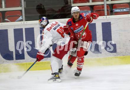 EBEL. Eishockey Bundesliga. KAC gegen	EC Red Bull Salzburg. Vallant Thomas (KAC), Baltram Florian (Salzburg). Klagenfurt, am 15.1.2021.
Foto: Kuess
www.qspictures.net

---
pressefotos, pressefotografie, kuess, qs, qspictures, sport, bild, bilder, bilddatenbank