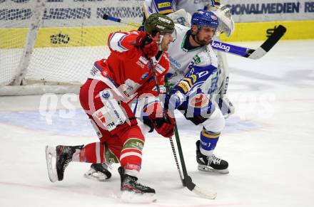 EBEL. Eishockey Bundesliga. VSV gegen HCB Suedtirol Alperia.  Nico Brunner, (VSV), Daniel Frank  (Bozen). Villach, am 15.1.2021.
Foto: Kuess
www.qspictures.net
---
pressefotos, pressefotografie, kuess, qs, qspictures, sport, bild, bilder, bilddatenbank