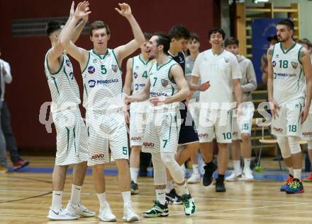 Basketball Zweite Liga 2020/2021. Grunddurchgang 16. Runde. KOS Celovec gegen BBC Nord Dragonz. Jubel KOS. Klagenfurt, am 16.1.2021.
Foto: Kuess
www.qspictures.net

---
pressefotos, pressefotografie, kuess, qs, qspictures, sport, bild, bilder, bilddatenbank