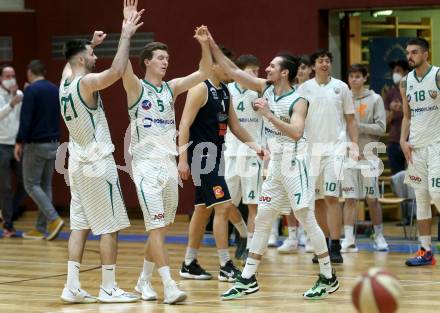 Basketball Zweite Liga 2020/2021. Grunddurchgang 16. Runde. KOS Celovec gegen BBC Nord Dragonz. Jubel KOS. Klagenfurt, am 16.1.2021.
Foto: Kuess
www.qspictures.net

---
pressefotos, pressefotografie, kuess, qs, qspictures, sport, bild, bilder, bilddatenbank