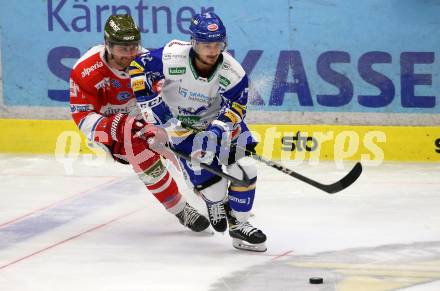 EBEL. Eishockey Bundesliga. VSV gegen HCB Suedtirol Alperia.  Daniel Wachter,  (VSV), Nicholas Plastino (Bozen). Villach, am 15.1.2021.
Foto: Kuess
www.qspictures.net
---
pressefotos, pressefotografie, kuess, qs, qspictures, sport, bild, bilder, bilddatenbank