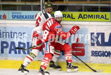 EBEL. Eishockey Bundesliga. KAC gegen	HCB Suedtirol Alperia. Martin Schumnig, (KAC), Deluca Ivan (Bozen). Klagenfurt, am 17.1.2021.
Foto: Kuess
www.qspictures.net

---
pressefotos, pressefotografie, kuess, qs, qspictures, sport, bild, bilder, bilddatenbank