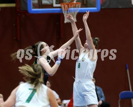 Basketball Damen Superliga 2020/2021. Grunddurchgang 10. Runde.  KOS Celovec Damen gegen Basket Flames. Alina Seher (KOS Celovec), Agnes Roeth (Basket Flames). Klagenfurt, am 16.1.2021.
Foto: Kuess
www.qspictures.net

---
pressefotos, pressefotografie, kuess, qs, qspictures, sport, bild, bilder, bilddatenbank