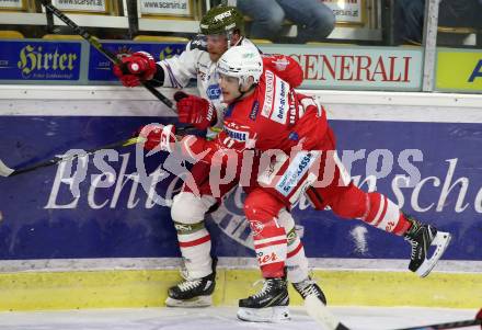 EBEL. Eishockey Bundesliga. KAC gegen	HCB Suedtirol Alperia. Lukas haudum, (KAC), Stollery Karl David (Bozen). Klagenfurt, am 17.1.2021.
Foto: Kuess
www.qspictures.net

---
pressefotos, pressefotografie, kuess, qs, qspictures, sport, bild, bilder, bilddatenbank