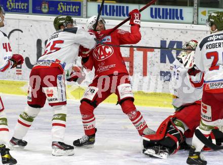 EBEL. Eishockey Bundesliga. KAC gegen	HCB Suedtirol Alperia. Rok Ticar, (KAC), Youds Benjamin (Bozen). Klagenfurt, am 17.1.2021.
Foto: Kuess
www.qspictures.net

---
pressefotos, pressefotografie, kuess, qs, qspictures, sport, bild, bilder, bilddatenbank