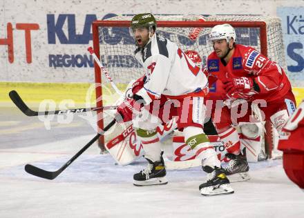 EBEL. Eishockey Bundesliga. KAC gegen	HCB Suedtirol Alperia. Steven Strong, (KAC), Miceli Angelo (Bozen). Klagenfurt, am 17.1.2021.
Foto: Kuess
www.qspictures.net

---
pressefotos, pressefotografie, kuess, qs, qspictures, sport, bild, bilder, bilddatenbank
