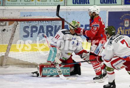 EBEL. Eishockey Bundesliga. KAC gegen	HCB Suedtirol Alperia. Thomas Koch, (KAC), Irving Leland (Bozen). Klagenfurt, am 17.1.2021.
Foto: Kuess
www.qspictures.net

---
pressefotos, pressefotografie, kuess, qs, qspictures, sport, bild, bilder, bilddatenbank