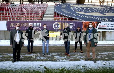 Fussball. 2. Liga. SK Austria Klagenfurt Scheckuebergabe. Klagenfurt, am 21.1.2021.
Foto: Kuess
www.qspictures.net
---
pressefotos, pressefotografie, kuess, qs, qspictures, sport, bild, bilder, bilddatenbank