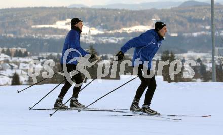 Fussball 2. Liga. Langlauf. Training SK Austria Klagenfurt.   Fabio Markelic, Simon Straudi. Villach, Alpenarena, am 20.1.2021.
Foto: Kuess
---
pressefotos, pressefotografie, kuess, qs, qspictures, sport, bild, bilder, bilddatenbank