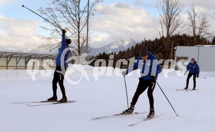 Fussball 2. Liga. Langlauf. Training SK Austria Klagenfurt.  Patrick Greil, Kwabe Schulz . Villach, Alpenarena, am 20.1.2021.
Foto: Kuess
---
pressefotos, pressefotografie, kuess, qs, qspictures, sport, bild, bilder, bilddatenbank