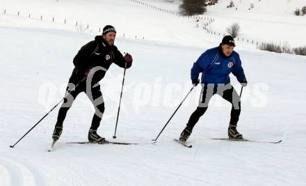 Fussball 2. Liga. Langlauf. Training SK Austria Klagenfurt.   Sandro Zakany, Simon Straudi. Villach, Alpenarena, am 20.1.2021.
Foto: Kuess
---
pressefotos, pressefotografie, kuess, qs, qspictures, sport, bild, bilder, bilddatenbank