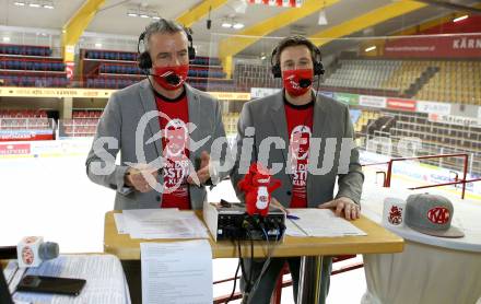 EBEL. Eishockey Bundesliga. KAC gegen	Black Wings 1992 Linz.  Joschi Peharz, Marc Brabant. Klagenfurt, am 24.1.2021.
Foto: Kuess
www.qspictures.net

---
pressefotos, pressefotografie, kuess, qs, qspictures, sport, bild, bilder, bilddatenbank