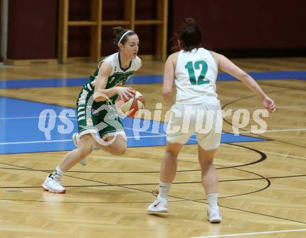 Basketball Damen Superliga 2020/2021. Grunddurchgang 4. Runde.  KOS Celovec Damen gegen  UBI Graz. Patricia Struhar (KOS Celovec), Simone Schwarzinger (Graz). Klagenfurt, am 26.1.2021.
Foto: Kuess
www.qspictures.net

---
pressefotos, pressefotografie, kuess, qs, qspictures, sport, bild, bilder, bilddatenbank