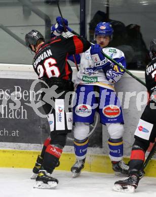 EBEL. Eishockey Bundesliga. VSV gegen Bratislava Capitals.  Renars Krastenbergs,  (VSV), Martin Chovan (Bratislava). Villach, am 29.1.2021.
Foto: Kuess
www.qspictures.net
---
pressefotos, pressefotografie, kuess, qs, qspictures, sport, bild, bilder, bilddatenbank