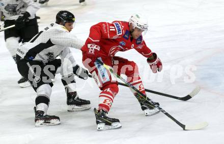 EBEL. Eishockey Bundesliga. KAC gegen	Dornbirner EC. Lukas haudum,  (KAC), Nikita Jevpalovs (Dornbirn). Klagenfurt, am 31.1.2021.
Foto: Kuess
www.qspictures.net

---
pressefotos, pressefotografie, kuess, qs, qspictures, sport, bild, bilder, bilddatenbank