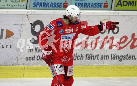 EBEL. Eishockey Bundesliga. KAC gegen	Dornbirner EC. Torjubel Manuel Ganahl (KAC). Klagenfurt, am 31.1.2021.
Foto: Kuess
www.qspictures.net

---
pressefotos, pressefotografie, kuess, qs, qspictures, sport, bild, bilder, bilddatenbank