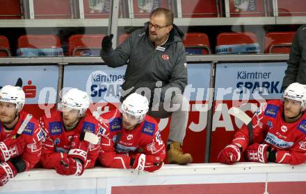EBEL. Eishockey Bundesliga. KAC gegen	Dornbirner EC. Trainer Petri Matikainen (KAC). Klagenfurt, am 31.1.2021.
Foto: Kuess
www.qspictures.net

---
pressefotos, pressefotografie, kuess, qs, qspictures, sport, bild, bilder, bilddatenbank