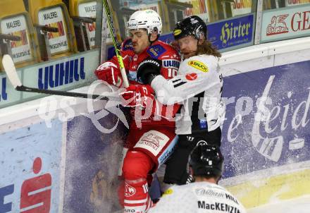 EBEL. Eishockey Bundesliga. KAC gegen	Dornbirner EC.  Thomas Vallant,  (KAC), Saku Salmela (Dornbirn). Klagenfurt, am 31.1.2021.
Foto: Kuess
www.qspictures.net

---
pressefotos, pressefotografie, kuess, qs, qspictures, sport, bild, bilder, bilddatenbank