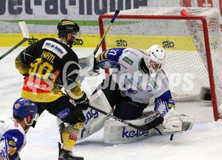EBEL. Eishockey Bundesliga. VSV gegen Vienna Capitals. Kristers Gudlevskis,  (VSV), Nikolaus Hartl  (Vienna Capitals). Villach, am 2.2.2021.
Foto: Kuess
www.qspictures.net
---
pressefotos, pressefotografie, kuess, qs, qspictures, sport, bild, bilder, bilddatenbank