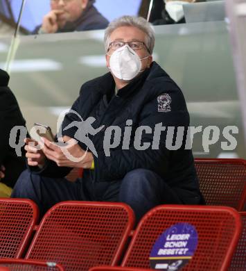 EBEL. Eishockey Bundesliga. VSV gegen Vienna Capitals.  Nationalteam Trainer Roger Bader. Villach, am 2.2.2021.
Foto: Kuess
www.qspictures.net
---
pressefotos, pressefotografie, kuess, qs, qspictures, sport, bild, bilder, bilddatenbank