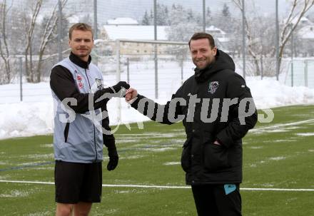Fussball. Bundesliga. RZ Pellets WAC. Training. Gustav Henriksson, Trainer Ferdinand Feldhofer. Wolfsberg, am 1.2.2021.
Foto: Kuess
www.qspictures.net

---
pressefotos, pressefotografie, kuess, qs, qspictures, sport, bild, bilder, bilddatenbank