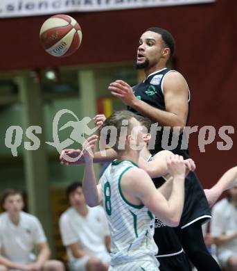 Basketball Zweite Liga 2020/2021. Grunddurchgang 18. Runde. KOS Celovec gegen Union Deutsch Wagram Alligators. Jernej Heine Andolsek (KOS Celovec), Nikhil Sacher  (Union Deutsch Wagram Alligators). Klagenfurt, am 6.2.2021.
Foto: Kuess
www.qspictures.net

---
pressefotos, pressefotografie, kuess, qs, qspictures, sport, bild, bilder, bilddatenbank