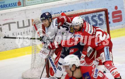 EBEL. Eishockey Bundesliga. KAC gegen	Fehervar AV19. Strong Steven (KAC), Erdely Csanad (Fehervar AV19). Klagenfurt, am 7.2.2021.
Foto: Kuess
www.qspictures.net

---
pressefotos, pressefotografie, kuess, qs, qspictures, sport, bild, bilder, bilddatenbank