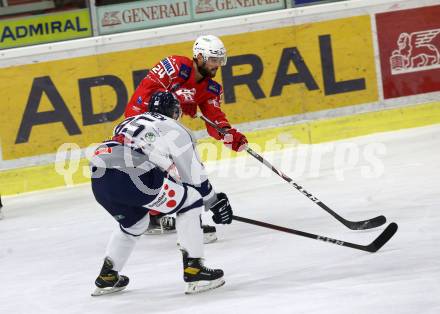 EBEL. Eishockey Bundesliga. KAC gegen	Fehervar AV19. Strong Steven (KAC), Kahkonen Toni (Fehervar AV19). Klagenfurt, am 7.2.2021.
Foto: Kuess
www.qspictures.net

---
pressefotos, pressefotografie, kuess, qs, qspictures, sport, bild, bilder, bilddatenbank