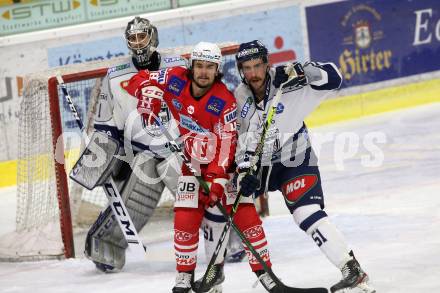 EBEL. Eishockey Bundesliga. KAC gegen	Fehervar AV19. Witting Samuel (KAC), Campbell Timothy, Kornakker Daniel (Fehervar AV19). Klagenfurt, am 7.2.2021.
Foto: Kuess
www.qspictures.net

---
pressefotos, pressefotografie, kuess, qs, qspictures, sport, bild, bilder, bilddatenbank