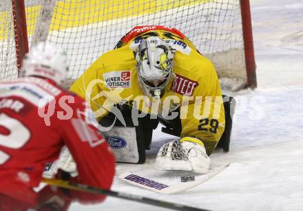 EBEL. Eishockey Bundesliga. KAC gegen	spusu Vienna Capitals.  Starkbaum Bernhard (Vienna Capitals). Klagenfurt, am 14.2.2021.
Foto: Kuess
www.qspictures.net

---
pressefotos, pressefotografie, kuess, qs, qspictures, sport, bild, bilder, bilddatenbank