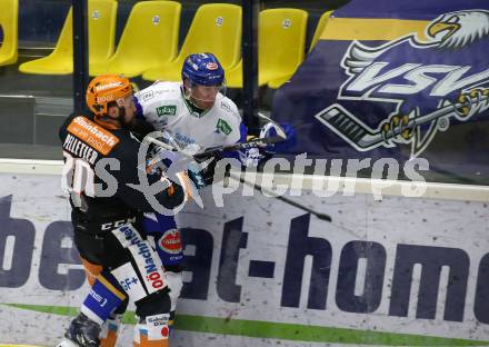 EBEL. Eishockey Bundesliga. VSV gegen Black Wings 1992.  Josef Hrabal,  (VSV), Will Pelletier (Linz). Villach, am 14.2.2021.
Foto: Kuess
www.qspictures.net
---
pressefotos, pressefotografie, kuess, qs, qspictures, sport, bild, bilder, bilddatenbank
