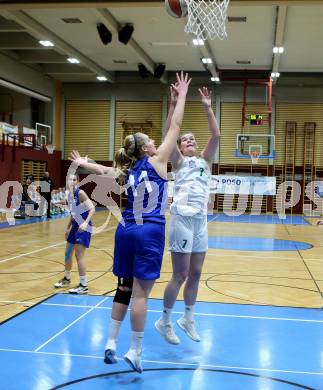 Basketball Damen Superliga 2020/2021. Grunddurchgang 13. Runde.  KOS Celovec Damen gegen  Vienna D.C. Timberwolves. Nikolina Sofric (KOS Celovec), Flora Goed (Vienna D.C. Timberwolves). Klagenfurt, am 20.2.2021.
Foto: Kuess
www.qspictures.net

---
pressefotos, pressefotografie, kuess, qs, qspictures, sport, bild, bilder, bilddatenbank