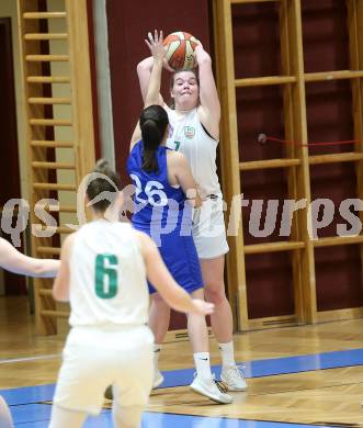 Basketball Damen Superliga 2020/2021. Grunddurchgang 13. Runde.  KOS Celovec Damen gegen  Vienna D.C. Timberwolves. Nikolina Sofric,(KOS Celovec), Ines Lovric,  (Vienna D.C. Timberwolves). Klagenfurt, am 20.2.2021.
Foto: Kuess
www.qspictures.net

---
pressefotos, pressefotografie, kuess, qs, qspictures, sport, bild, bilder, bilddatenbank