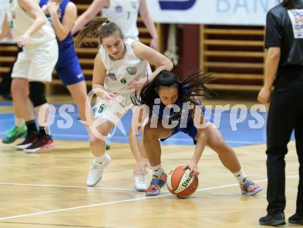 Basketball Damen Superliga 2020/2021. Grunddurchgang 13. Runde.  KOS Celovec Damen gegen  Vienna D.C. Timberwolves. Monika Ristic (KOS Celovec), Natascha Santos  (Vienna D.C. Timberwolves). Klagenfurt, am 20.2.2021.
Foto: Kuess
www.qspictures.net

---
pressefotos, pressefotografie, kuess, qs, qspictures, sport, bild, bilder, bilddatenbank