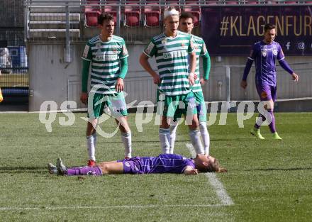 Fussball 2. Liga. SK Austria Klagenfurt gegen  SK Rapid II.   Patrick Greil (Klagenfurt). Klagenfurt, am 21.2.2021.
Foto: Kuess
www.qspictures.net
---
pressefotos, pressefotografie, kuess, qs, qspictures, sport, bild, bilder, bilddatenbank