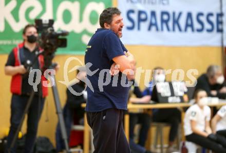 Volleyball. Austria Volley Cup. HCup. SK Zadruga Aich/Dob gegen VCA Amstetten. Trainer Matjaz HAFNER  (Aich/Dob). Bleiburg, am 21.2.2021.
Foto: Kuess
www.qspictures.net
---
pressefotos, pressefotografie, kuess, qs, qspictures, sport, bild, bilder, bilddatenbank