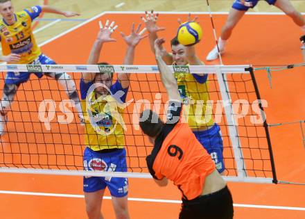 Volleyball. Austria Volley Cup. HCup. SK Zadruga Aich/Dob gegen VCA Amstetten. Michal HRUSKA, Konrad Dariusz FORMELA (Aich/Dob). Bleiburg, am 21.2.2021.
Foto: Kuess
www.qspictures.net
---
pressefotos, pressefotografie, kuess, qs, qspictures, sport, bild, bilder, bilddatenbank