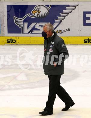 EBEL. Eishockey Bundesliga. VSV gegen Moser Medical Graz 99ers.  Trainer Rob Daum (VSV). Villach, am 23.2.2021.
Foto: Kuess
www.qspictures.net
---
pressefotos, pressefotografie, kuess, qs, qspictures, sport, bild, bilder, bilddatenbank