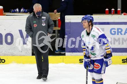 EBEL. Eishockey Bundesliga. VSV gegen Moser Medical Graz 99ers.  Trainer Rob Daum (VSV). Villach, am 23.2.2021.
Foto: Kuess
www.qspictures.net
---
pressefotos, pressefotografie, kuess, qs, qspictures, sport, bild, bilder, bilddatenbank