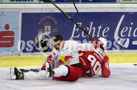 EBEL. Eishockey Bundesliga. KAC gegen	EC Salzburg. Matthew Fraser, (KAC), Kilian Zuendel   (Salzburg). Klagenfurt, am 26.2.2021.
Foto: Kuess
www.qspictures.net

---
pressefotos, pressefotografie, kuess, qs, qspictures, sport, bild, bilder, bilddatenbank